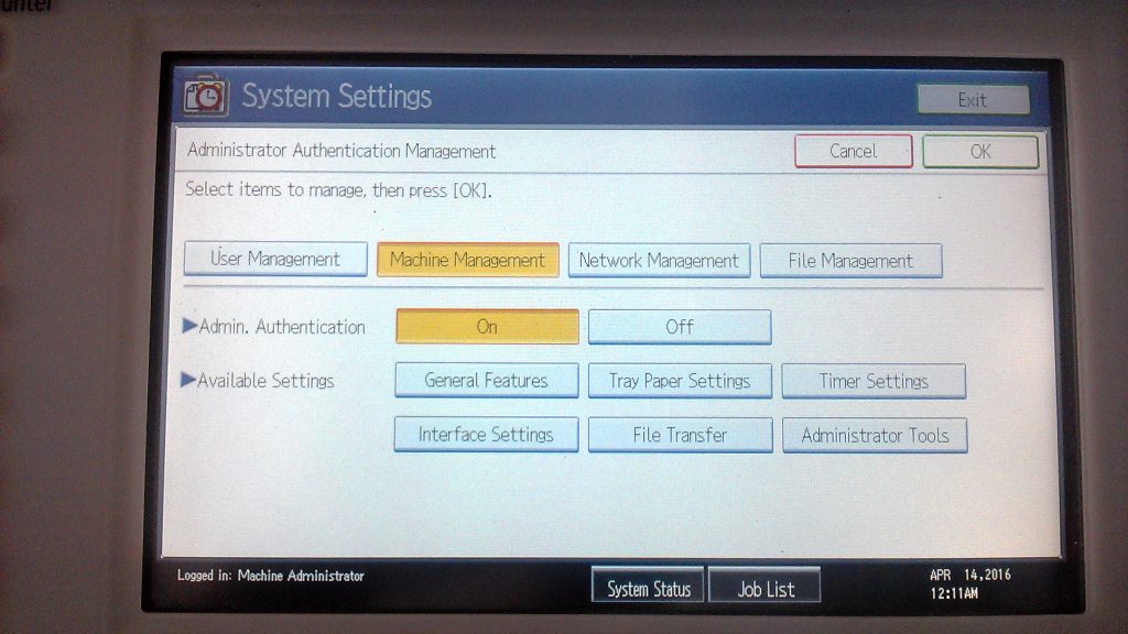 user code photocopy ricoh 2