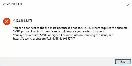 lỗi smb trên win 10