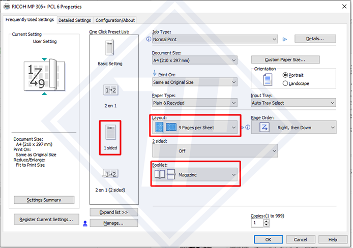 in thu nhỏ phao thi