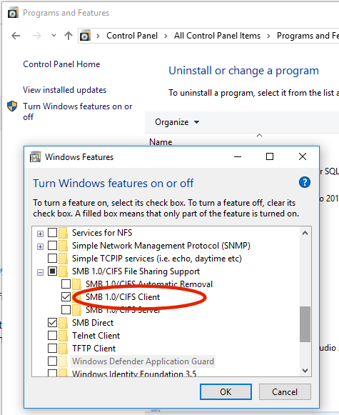 You can't connect to the file share