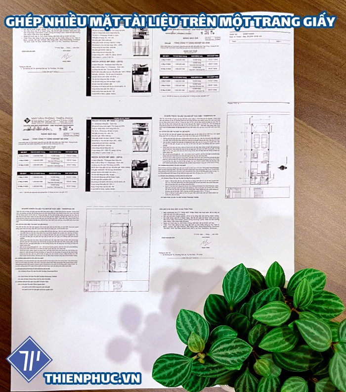 thu nhỏ nhiều trang trên 1 mặt giấy