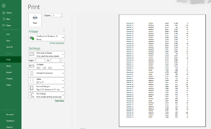 cách in excel vừa trang giấy a4