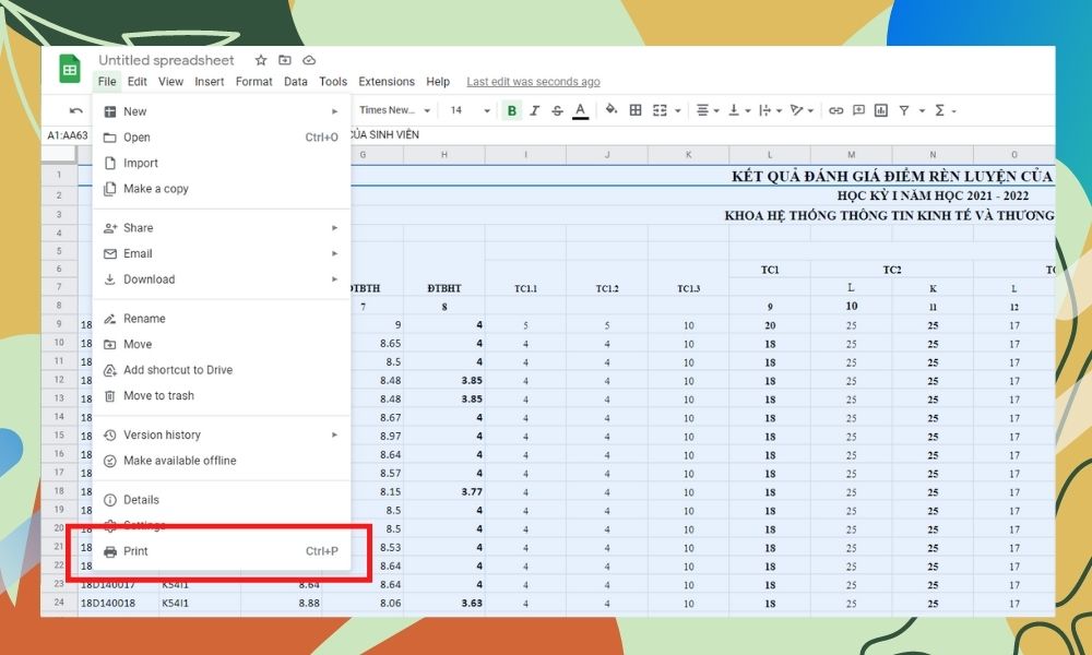 cách in excel ngang vừa trang giấy a4