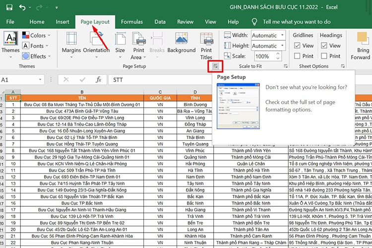cách in excel ngang vừa trang giấy a4