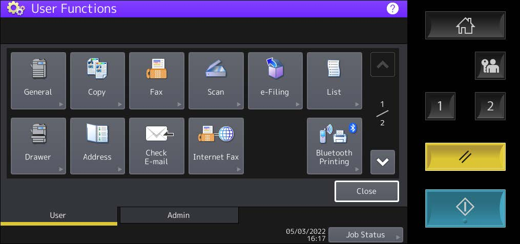 Kiểm tra địa chỉ IP máy photo Toshiba
