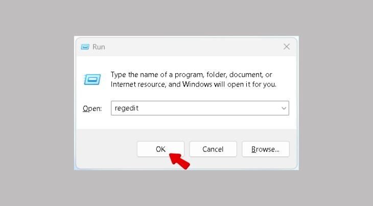 Sử dụng hộp thoại Run khi sửa lỗi 0x0000011b