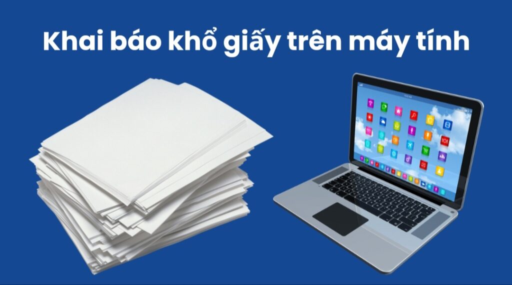 chọn khổ giấy photo qua máy tính