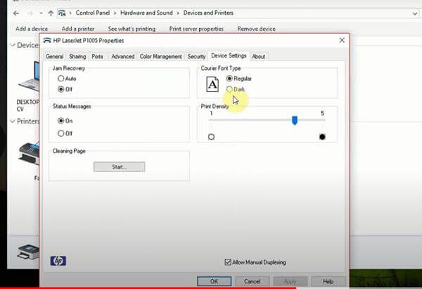 cách điều chỉnh mực trên máy in HP