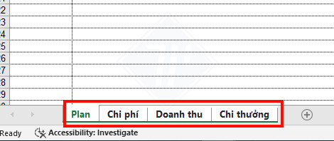 bỏ chọn in nhiều sheet trong Excel
