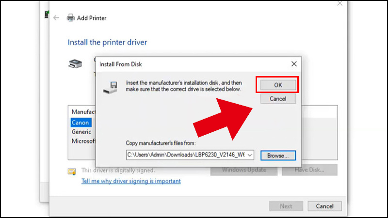 hướng dẫn cài máy in qua địa chỉ IP với máy tính Windows