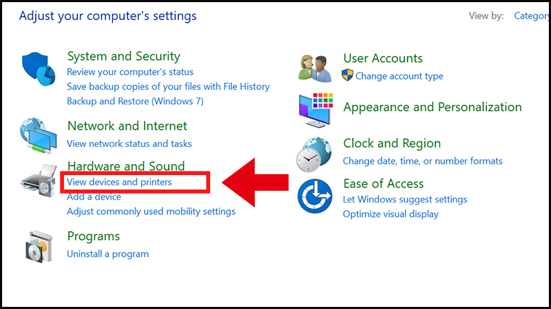 cách cài máy in qua địa chỉ IP với máy tính Windows thông qua Control Panel