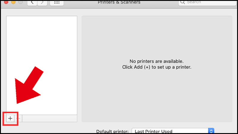 thêm máy in khi cài máy in qua địa chỉ IP với MacBook