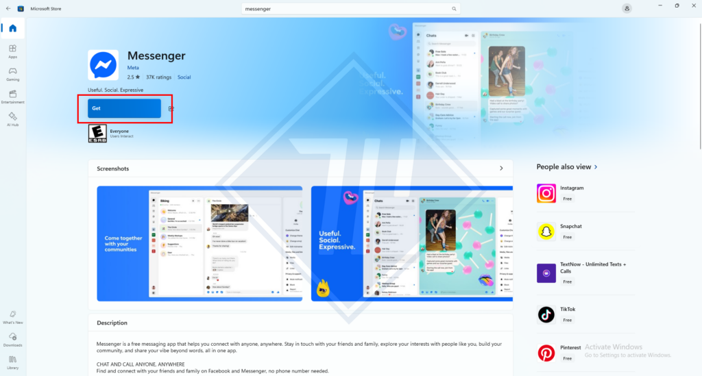 Hướng dẫn tải Facebook Messenger về máy tính 2