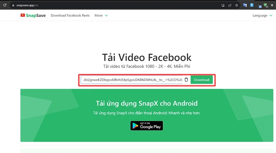 tải video facebook về máy tính​