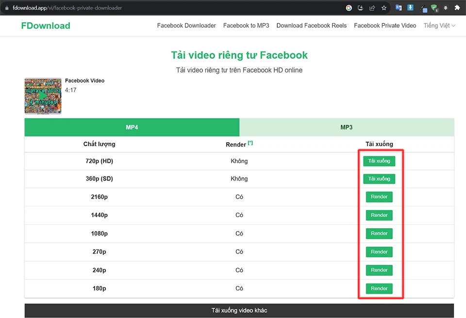 hướng dẫn cách tải video facebook về máy tính​