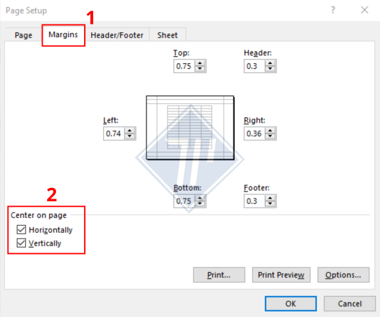 cách in ngang khổ giấy a4 trong excel