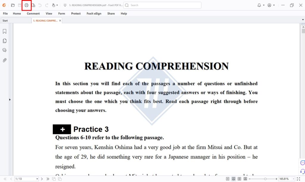cách in ngang khổ giấy a4 trong pdf