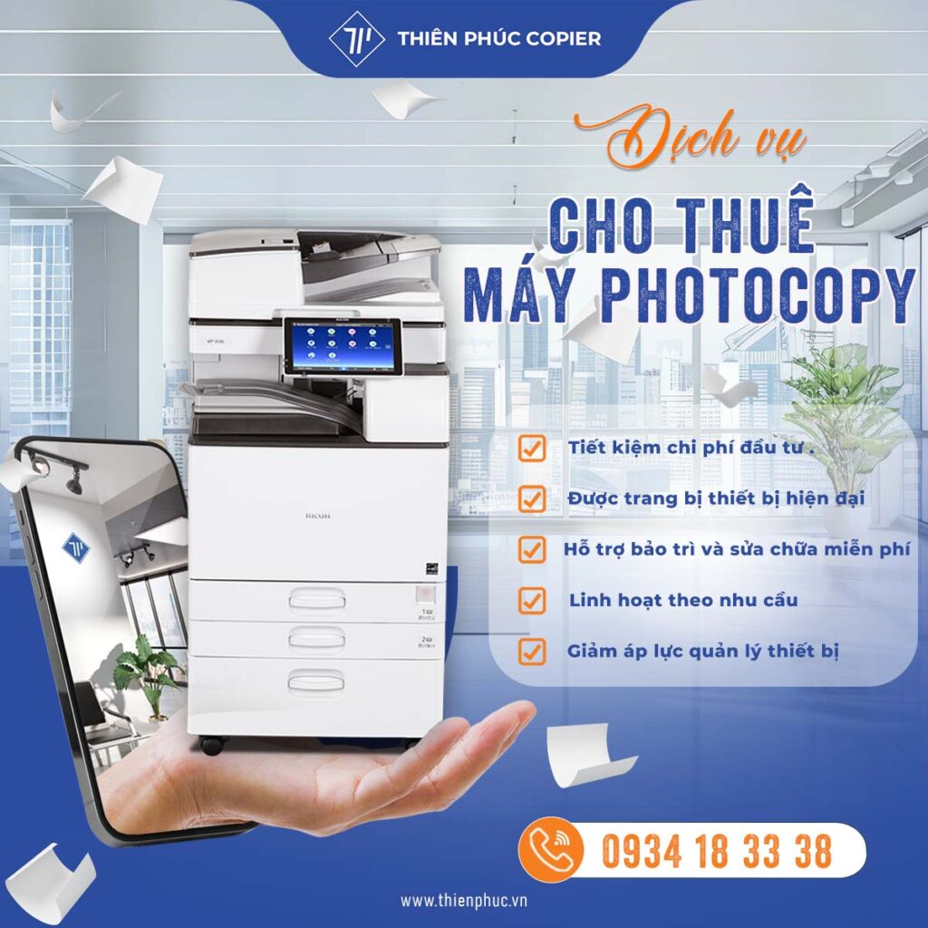 cho thuê máy photocopy thuế suất bao nhiêu