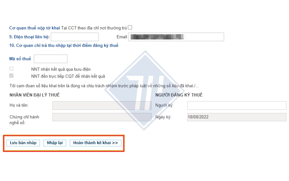 tự đăng ký mã số thuế cá nhân​