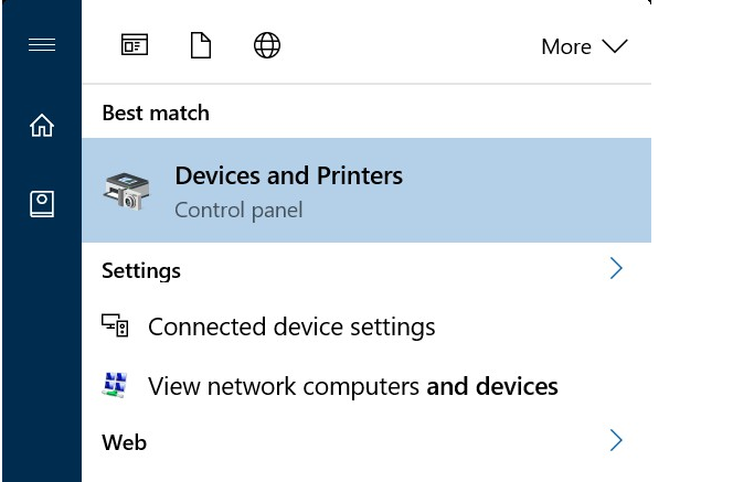 Sử dụng trình quản lý Devices and Printers để gỡ bỏ hàng đợi in