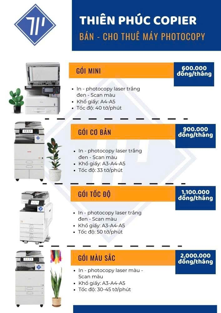 bảng giá cho thuê máy photocopy tại nhơn trạch