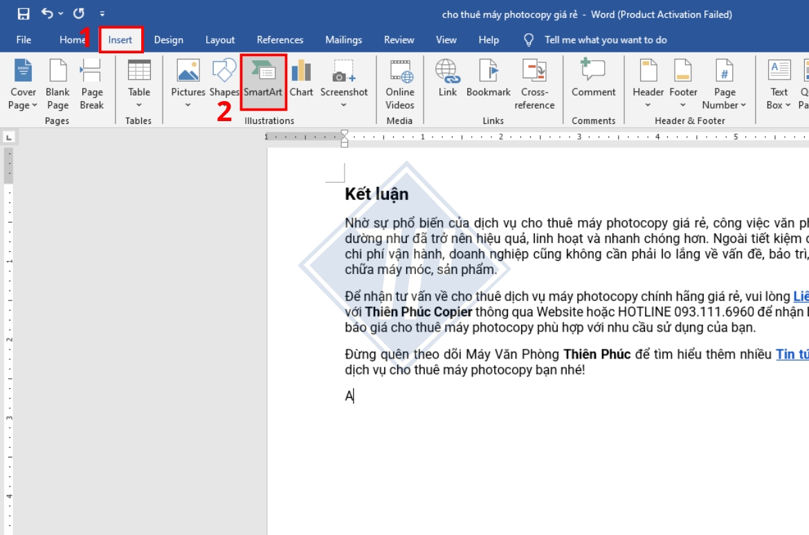 cách vẽ sơ đồ tổ chức trong word​
