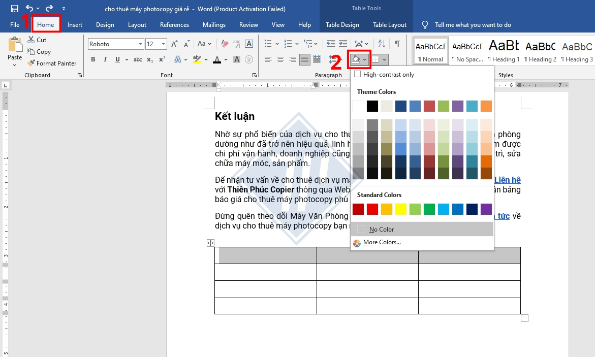 hướng dẫn cách tạo bảng trong word 2016