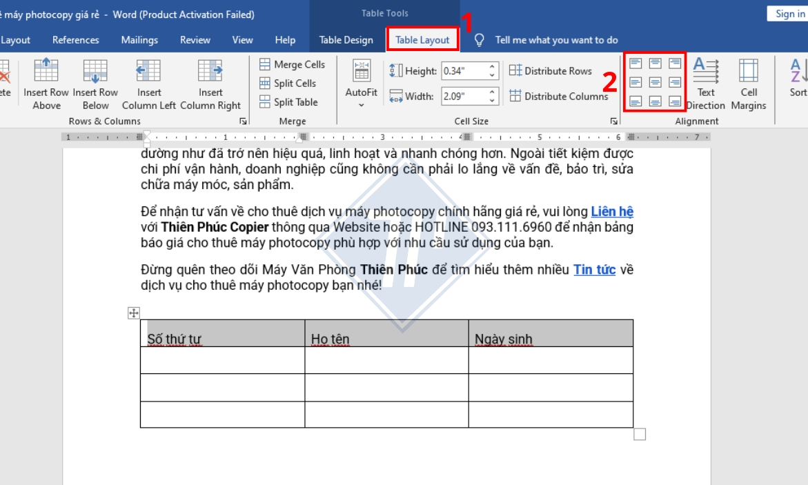 cách tạo bảng trong word cho người mới bắt đầu