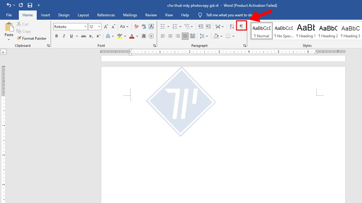 cách xóa trang trắng trong word