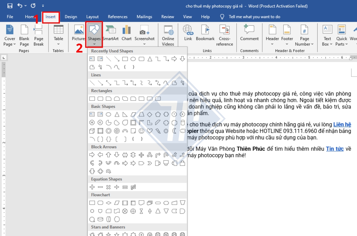 cách vẽ sơ đồ cây trong word​