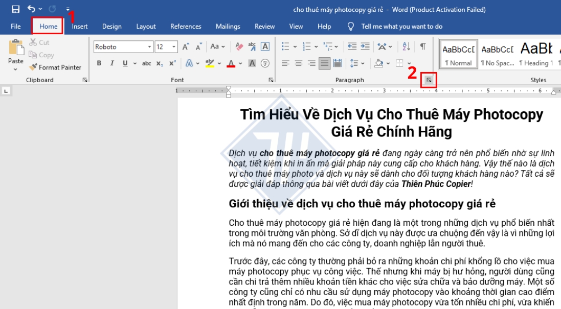giãn dòng chuẩn trong word​