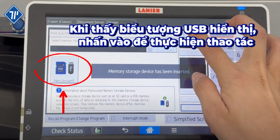 cách in và scan từ USB trên máy photocopy Ricoh 11