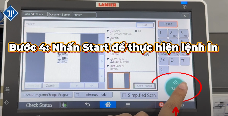 cách in và scan từ USB trên máy photocopy Ricoh 14