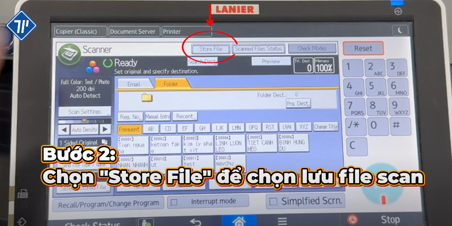 cách in và scan từ USB trên máy photocopy Ricoh 16