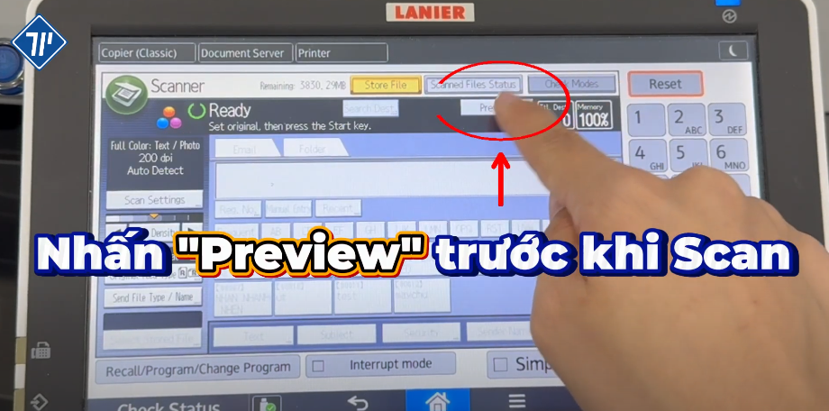 cách in và scan từ USB trên máy photocopy Ricoh 18
