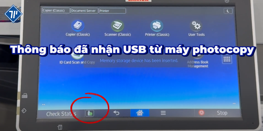 cách in và scan từ USB trên máy photocopy Ricoh 2