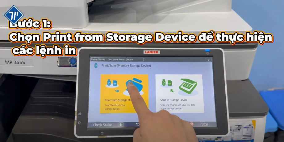 cách in và scan từ USB trên máy photocopy Ricoh 4