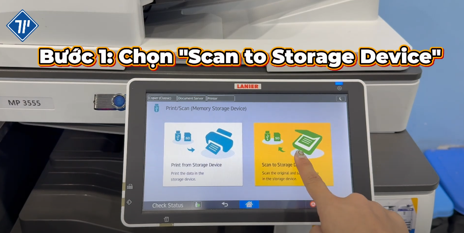 cách in và scan từ USB trên máy photocopy Ricoh 7