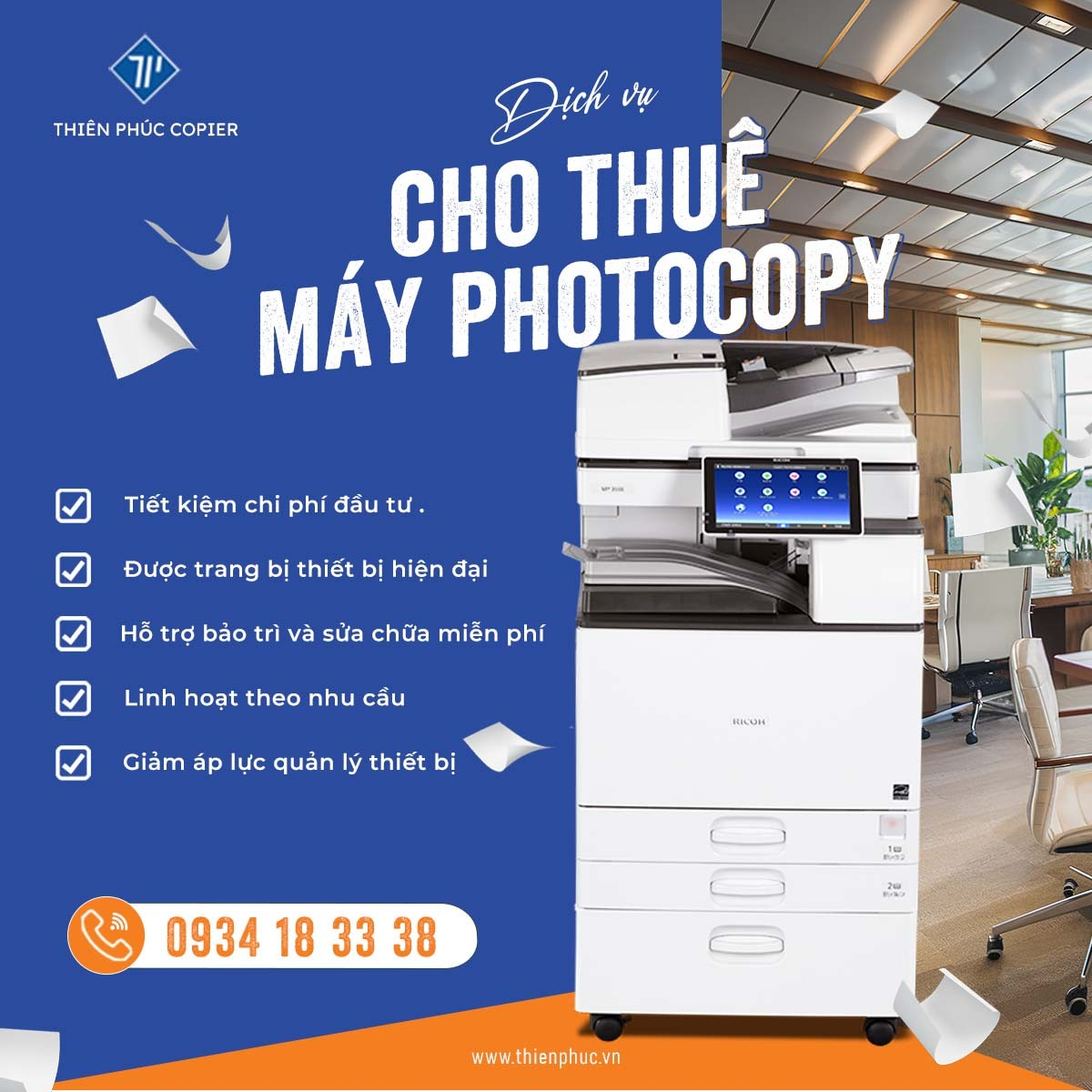 thay đổi khổ giấy trên máy photo ricoh cơ bản