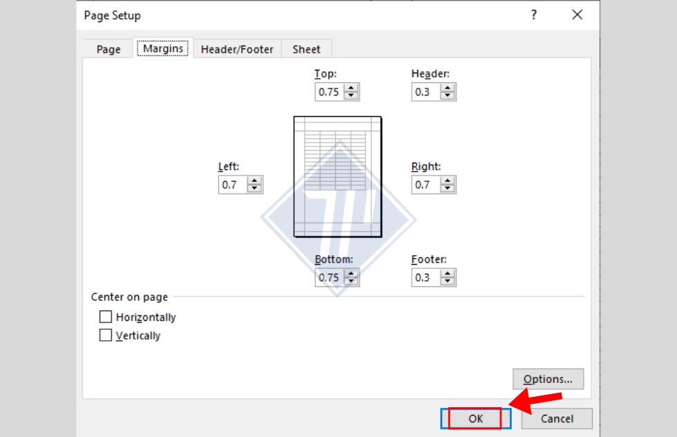 cách in vừa khít trang giấy trong excel 13
