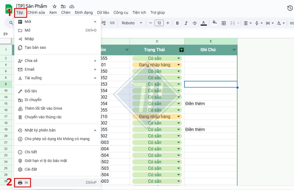 cách in vừa khít trang giấy trong excel 9