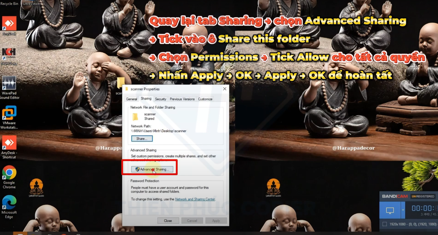 cài scan folder máy photo konica 7