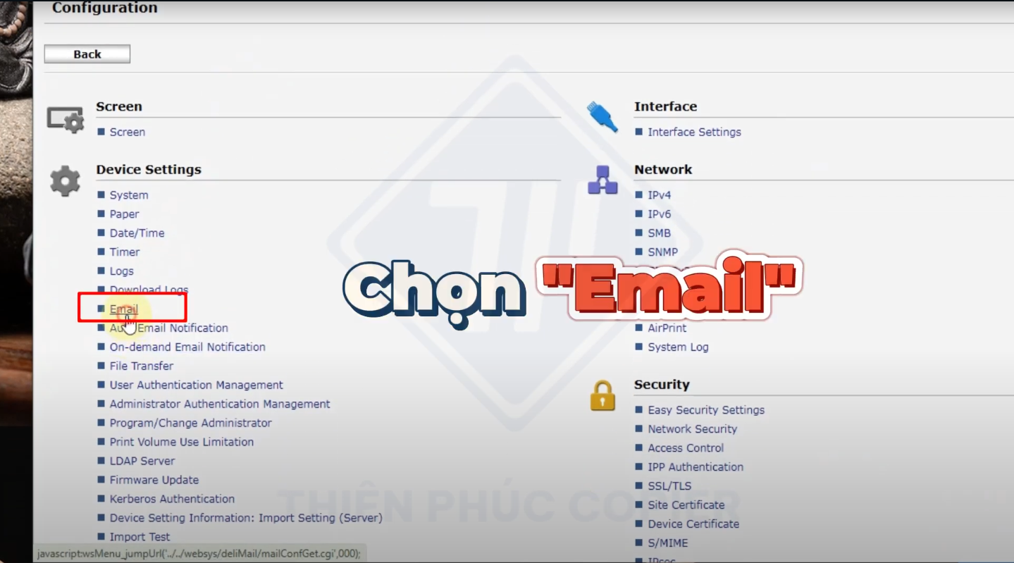 hướng dẫn cài scan email máy photo ricoh