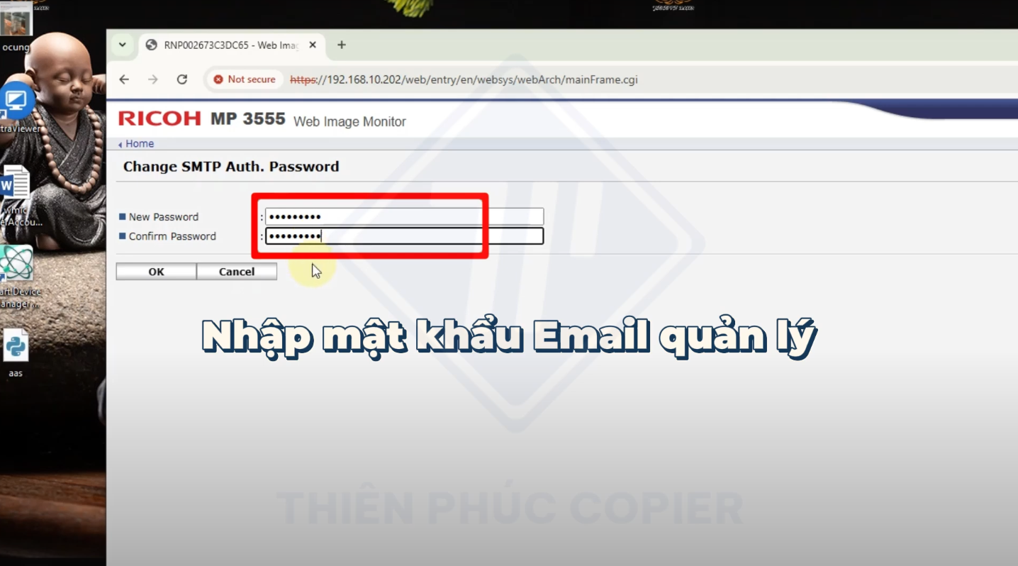 cài scan email máy photo ricoh thienphuc