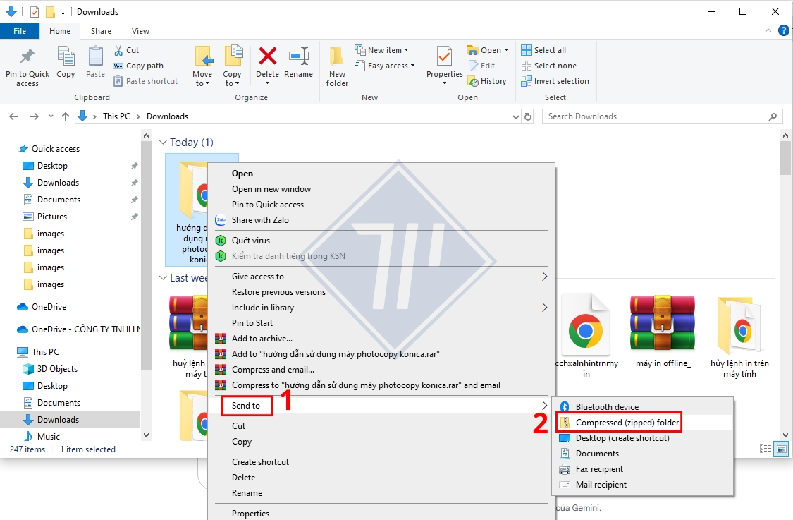 giải nén file zip​