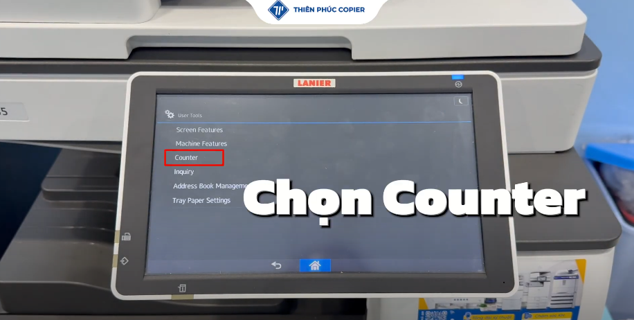 hướng dẫn in counter trên các dòng máy photocopy