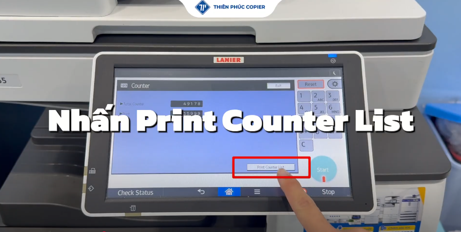 in counter trên các dòng máy photocopy đa thương hiệu