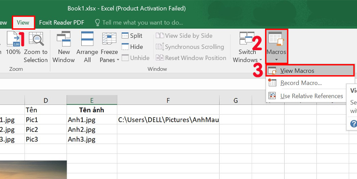 cách chèn hình ảnh vào 1 ô trong excel