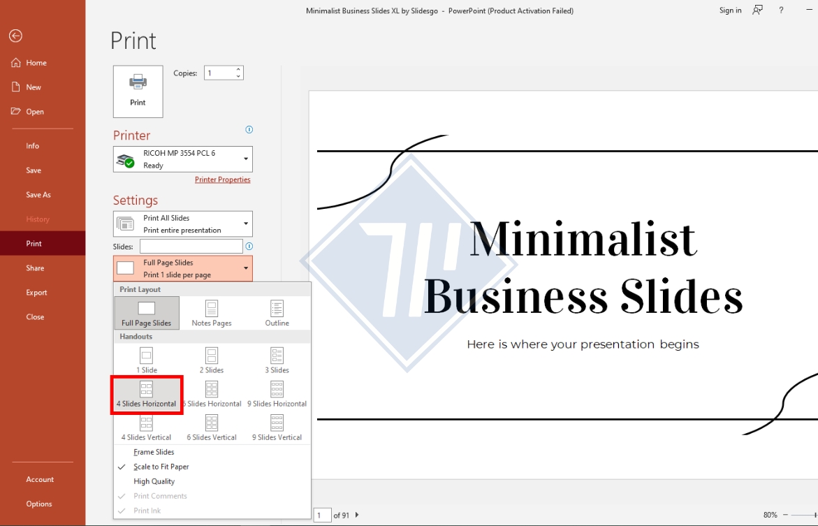 cách bỏ ngày tháng khi in powerpoint