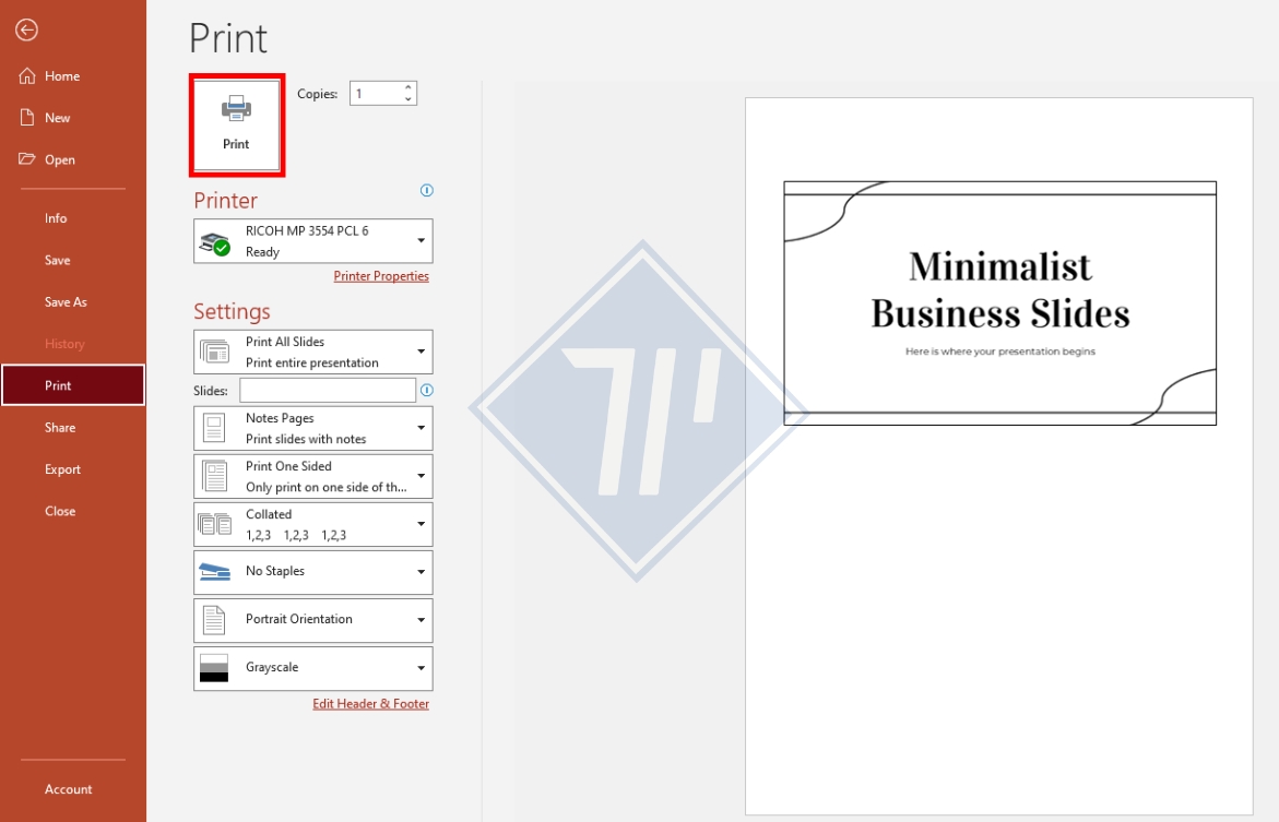 cách in trang chẵn lẻ trong powerpoint